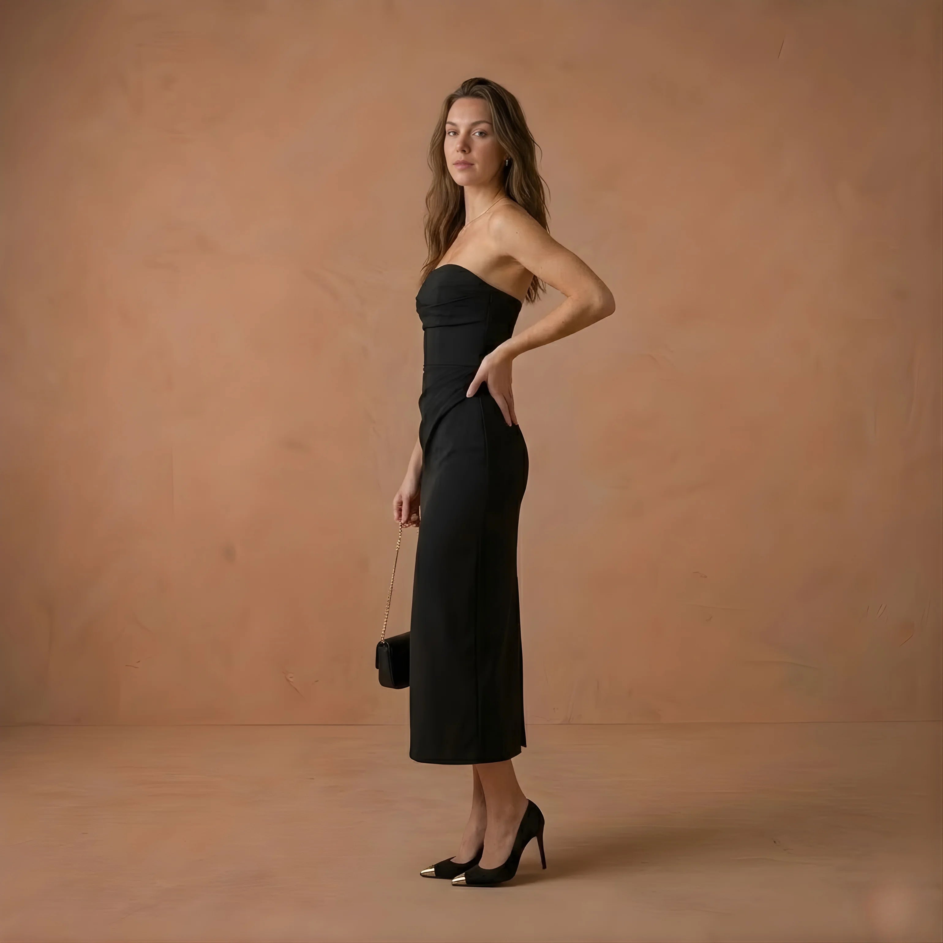 Dress Noir Sculpt Strapeless